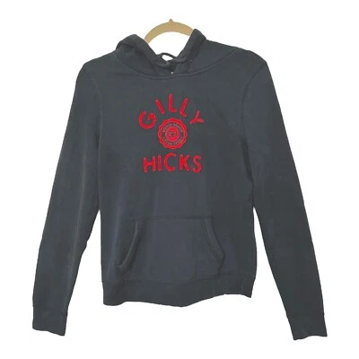 Sudadera con Capucha Gilly Hicks Mujer L Azul Rojo Bondi Beach Club Australia Bolsillo Foto 1 de 4
