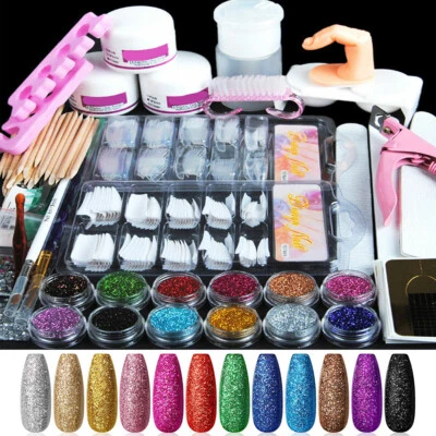 Juego completo de arte en uñas profesional cuidado kit acrílico polvo líquido gel cepillo herramienta de arte en uñas Foto 1 de 4