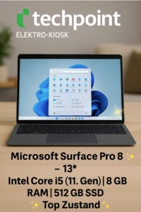 💻 Microsoft Surface Pro 8 | 13" i5 11th Gen 8GB 512GB Pc Tablet Notebook ✨Top✨ - Bild 1 von 20
