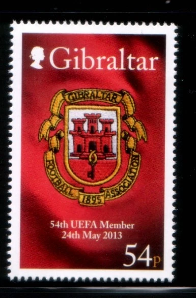GIBRALTAR 54th UEFA Member MNH stamp - Image 1 of 1