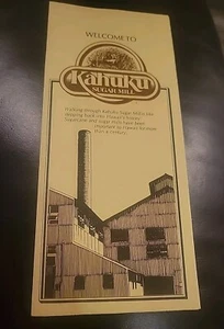 Kahuku Sugar Mill World of Sugar Tour Vintage Pamphlet - Imagen 1 de 3