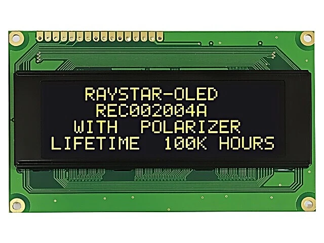 Écran REC002004AYPP5N00100 : OLED alphanumérique 20x4 Dim : 98x60x10mm jaune ... - Photo 1/1