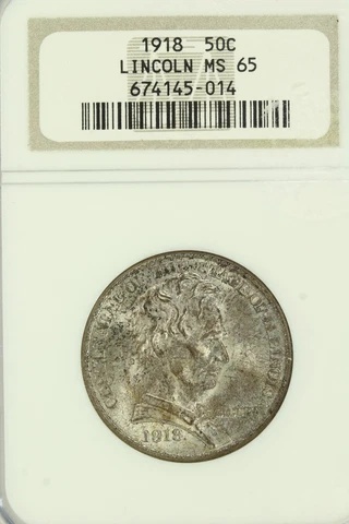 1918 Illinois Commemorative Half Dollar : NGC MS65 Cover