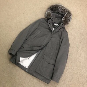 RARE Loro Piana Women BABY Cashmere ICERY LONG Fox Hood Parka Jacket Coat S M - Picture 1 of 10
