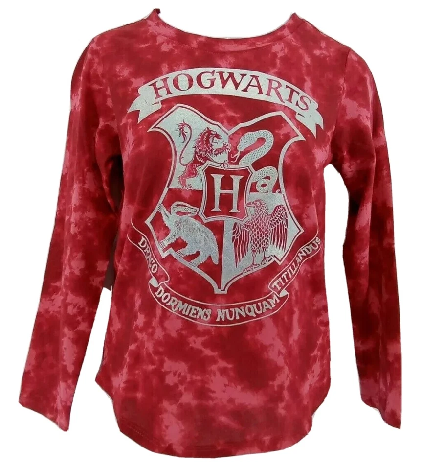 Harry Potter Hogwarts Girls T-shirt With Scrunchie Officially Licensed S 7/8