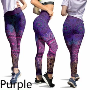 High Waist Yoga Pants Women Gym Leggings Sports Running Fitness Workout Trousers - Picture 1 of 11
