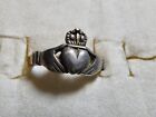 Grandma Grabe's Beautiful Vintage 925 Sterling Silver Claddagh Ring Size 7