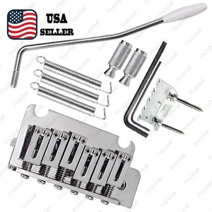10.3MM Guitar Bridge Modern 2 Point Pivot Tremolo Bridge Chrome for Fender Strat - Picture 1 of 6