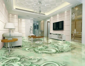 3D Dragon And Phoenix 8 Floor WallPaper Murals Wall Print Decal AJ WALL CA Lemon - Picture 1 of 6
