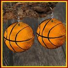 Women Drop Earrings Fashion Basketball Casual Earrings PU Ball Earrings for Gift