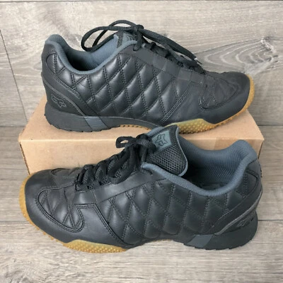 Fox Racing Shoes Mens Size 8 Black Padded Gum Sole Lace Up Moto Biker Skateboard - Image 1 of 4