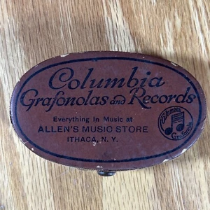Antique Record Brush Duster Ithaca NY Columbia Grafonolas Records Allens Music - Picture 1 of 17