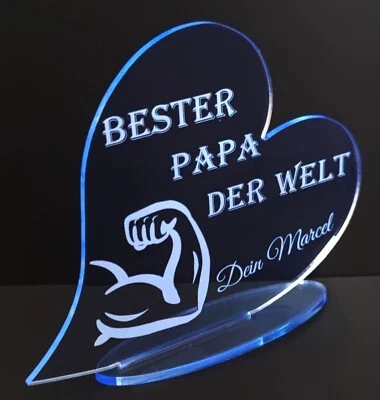 vatertags Geschenk muttertag Vatertag Bester Papa der welt personalisiert - Bild 1 von 3
