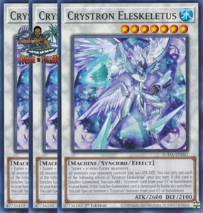 Yugioh! 3x Crystron Eleskeletus SUDA-EN041 Común 1ª Edición Casi Nuevo - Imagen 1 de 1