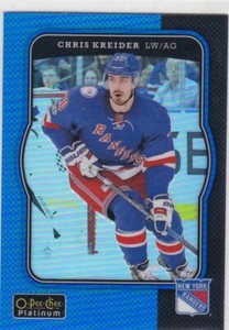 2017/18 O Pee Chee Platinum Chris Kreider Retro Blue Rainbow #/149 New York Rang