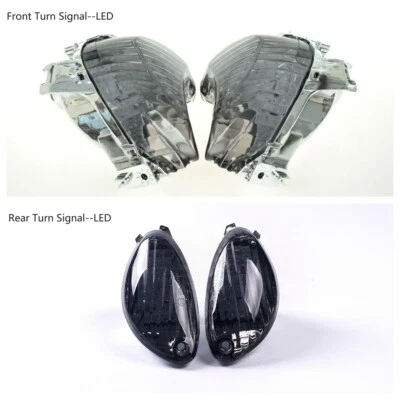 Lente de fumaça LED frontal + traseira seta compatível com Suzuki 2008-2019 Hayabusa GSXR1300 - Imagem 1 de 4