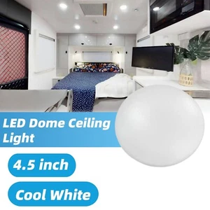 Luz de techo LED domo para autocaravana 12V 4,5" blanca fría cámper barco autocaravana luz descendente - Imagen 1 de 10