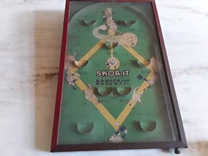Vintage 1920s Skor-It Baseball Bagatelle Pinball Game Toy Northwestern Antique - Picture 1 of 22