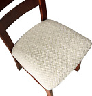 Seat Covers for Dining Room Chair Seat Slipcovers Kitchen Chair Covers (Beige, 6