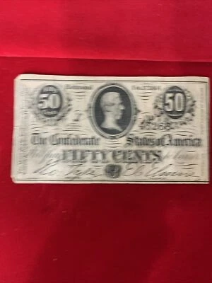1864 50¢ Fifty Cents The Confederate States of America Note - Image 1 of 4