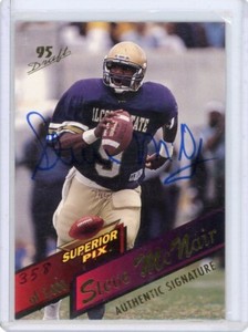 1995 Superior Pix /3000 Steve McNair #3 Rookie Auto Titans RC Autograph On Card