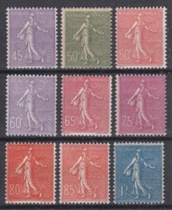 FRANCE SERIE SEMEUSE LIGNEE N° 197/205 NEUVE ** GOMME SANS CHARNIERE -COTE 162 € - Picture 1 of 2