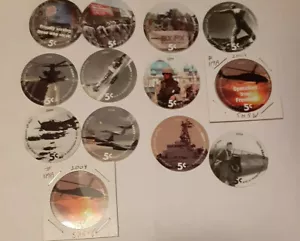5th Print 5 Cent Set of AAFES Pogs, About Uncirculated - Picture 1 of 3