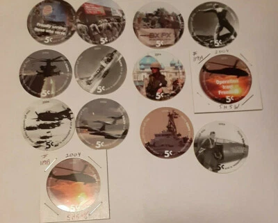 5th  Print  5 Cent  Set of AAFES  Pogs, About  Uncirculated - Image 1 of 3