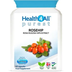 Purest Rosehip 10000mg Capsules | MAX STRENGTH JOINT PAIN SUPPORT - Picture 1 of 16