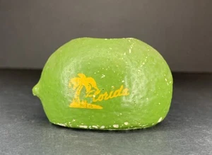 Vintage Florida Souvenir Lime Candle Holder Plaster Green - Picture 1 of 11