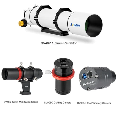 Télescope astronomique SV48P + SV165 Guide Scope + caméra de guidage SV905C + SV305C Pro - Photo 1/4