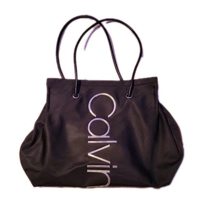 Bolsa tote Calvin Klein Mallory marca vertical norte/sul – Preta - Imagem 1 de 3