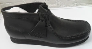Clarks Originals Wallabee Black Leather Boot - Size UK 5G - Picture 1 of 10