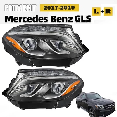 OE 替换 LED 车头灯 LH/ 右手 适用于 2017 年 2019 梅赛德斯奔驰 GLS63 CA — 第 1/4 张图片