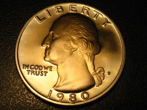 Cuartos de baño 1980-S, 1881-S, 1986-S y 1989-S PRUEBA Washington obtienes 4 monedas - Imagen 1 de 8