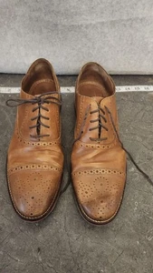 Scarpe Johnston & Murphy uomo taglia 11 marrone punta a cappuccio brogue Oxford abito 20-8632 - Foto 1 di 11