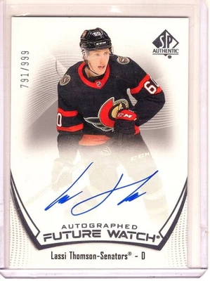 2021-22 LASSI THOMSON UPPER DECK SP AUTHENTIC FUTURE WATCH AUTO 791/999 - Image 1 of 2
