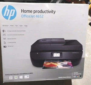 HP OfficeJet 4652 Wireless All-In-One Print Fax Scan Copy (NEW) - Bild 1 von 8