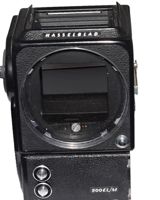 Hasselblad 500EL/M Medium Format Camera Body Black PARTS  AS IS - Image 1 of 4
