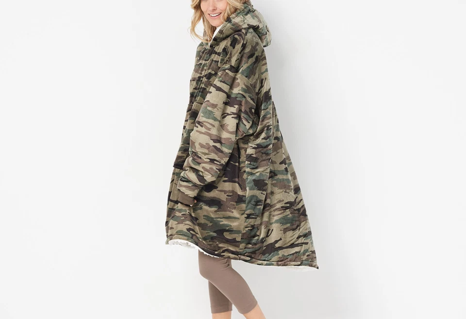 The Comfy Mujer Pullover Original Grande Manta Sudadera Camuflada Talla Única Foto 1 de 1