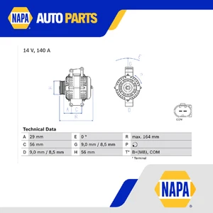 Alternator fits AUDI A5 8F, 8T3, 8TA 1.8 07 to 17 Bosch 06H903016L Quality - Picture 1 of 8