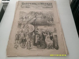 1/6/1877 ,HARPERS WEEKLY, FRONT PAGE,, 1877 NEW YEAR , MULTIPLE SKETCHES - Picture 1 of 1