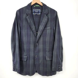 Blazer donna American Eagle tartan a quadri taglia S blu verde scuro accademia preppy - Foto 1 di 8