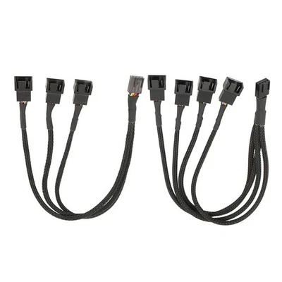 PWM Fan Splitter Cable Power Extension Cable 1 to 3/4 Converter for Computer - Image 1 of 4