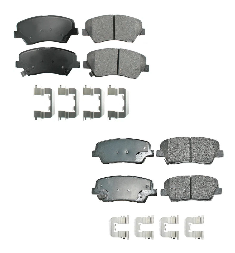 Kit de pastillas de freno delanteras y traseras de cerámica Akebono ProACT para Hyundai Santa Fe Sorento Foto 1 de 1