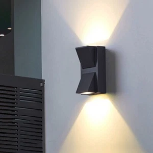 6W LED Wall Lamp Outdoor Wall Light K Shape Porch Wall Sconce Light Warm White - Picture 1 of 5