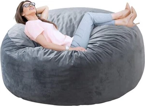 Bean Bag Chair for Adults with Memory Foam Filler Included, Beanbag Chairs - Picture 1 of 7