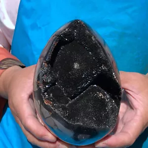 1520g Natural Dragon Septarian Quartz Crystal  Egg Sphere  Geode Healing KH2138 - Picture 1 of 12