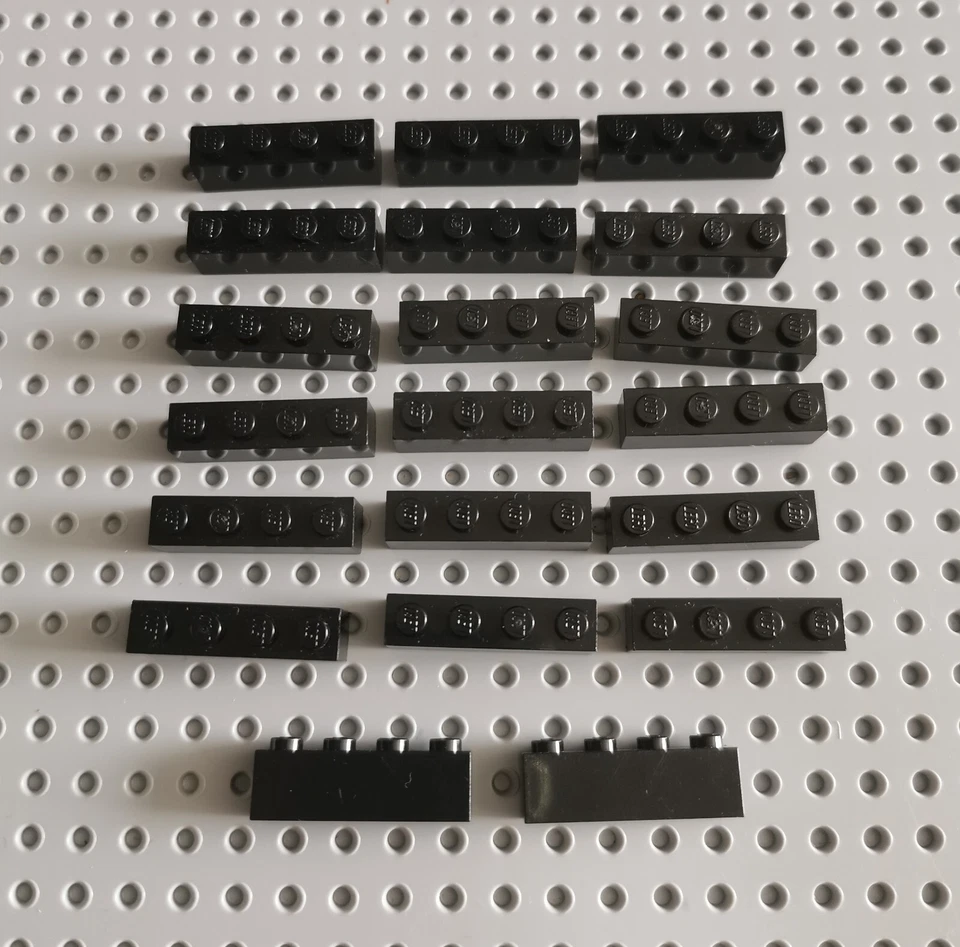LEGO Basic Baustein Grundstein Basisstein 1x4 schwarz 20 stk black Brick 3010 R1 - Bild 1 von 1