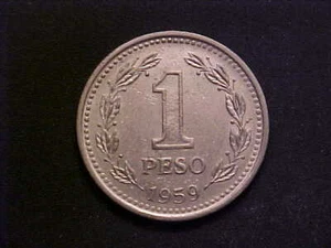 1959 Argentina 1 Peso KM# 57- Very Nice High Grade Collector Coin! -d9348xux - Picture 1 of 2